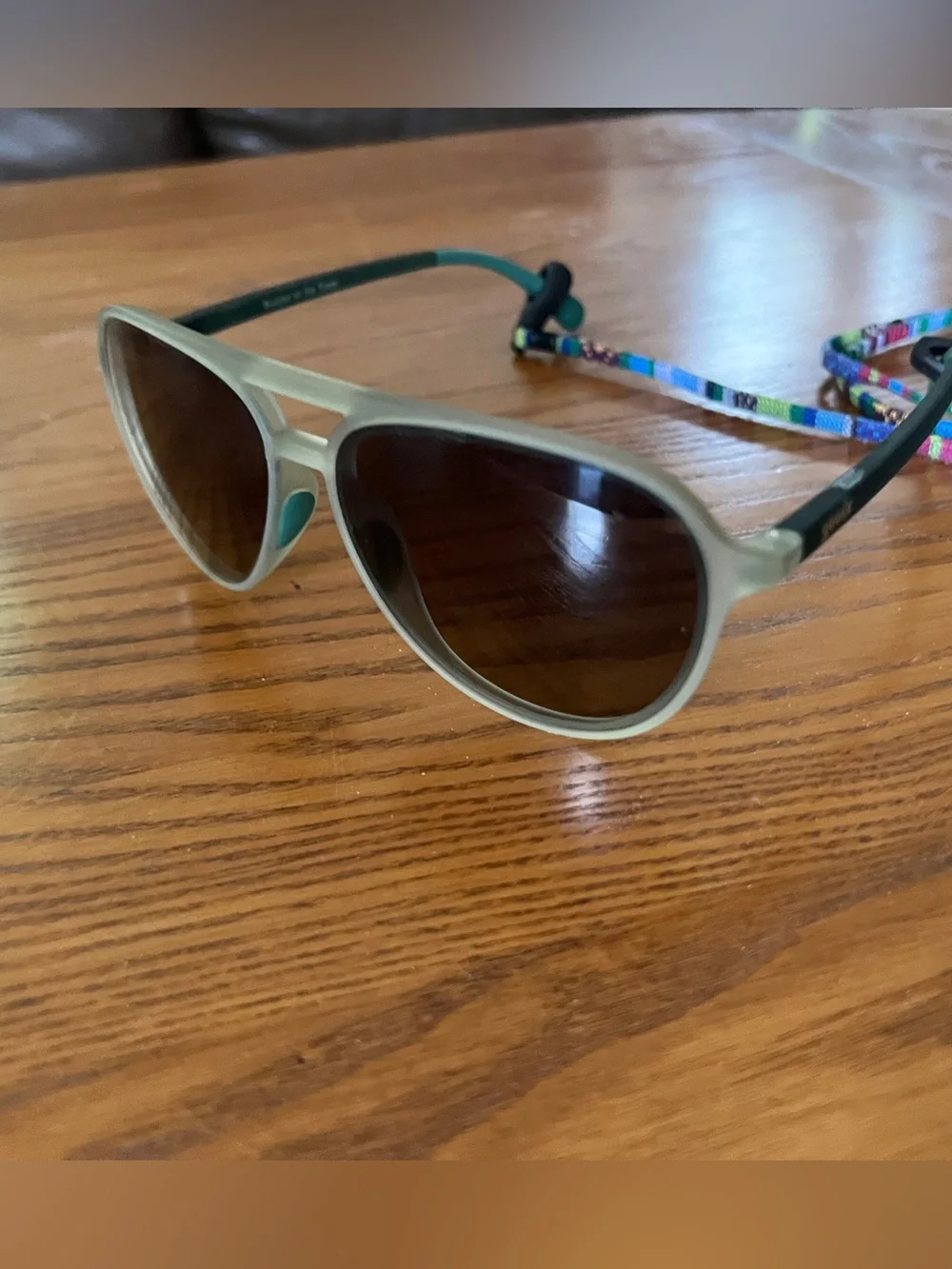 Goodr Buzzed on the Tower Mach G green sunglasses & chums retainer strap unisex